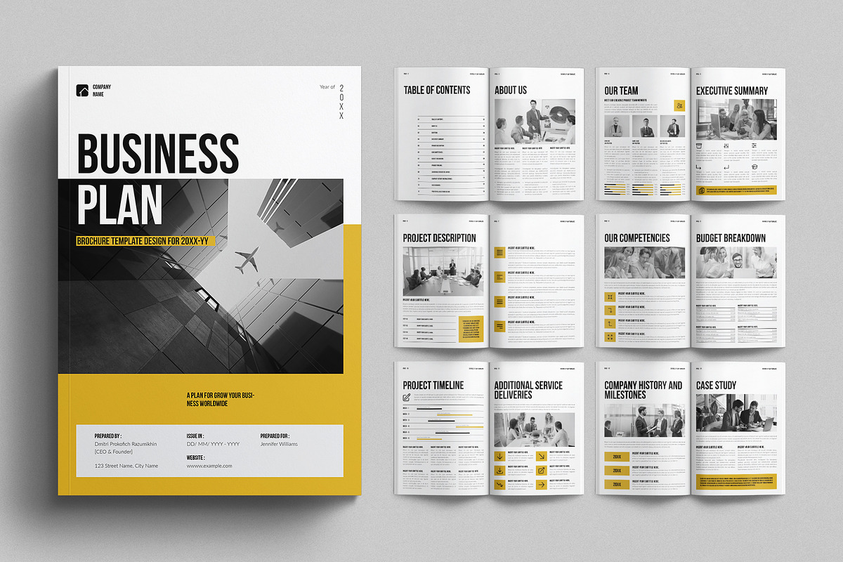 Business Plan Template, a Brochure Template by E-Type (Photo 1 of 8)