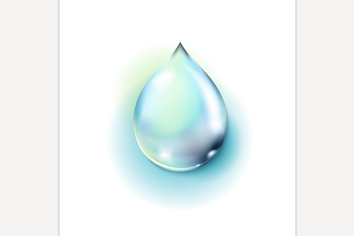 Clean water drop. Editable isolated, a Texture Illustration by Anna's Shop