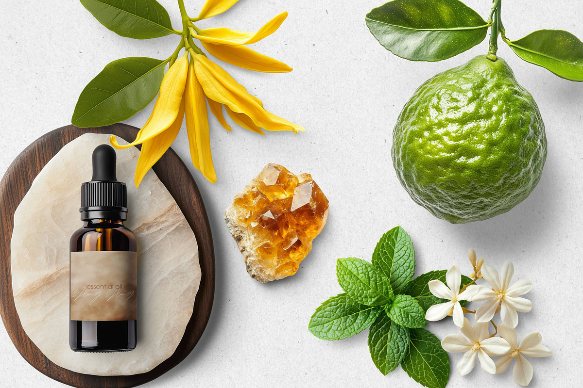 Oils and Crystals Realistic PNG
