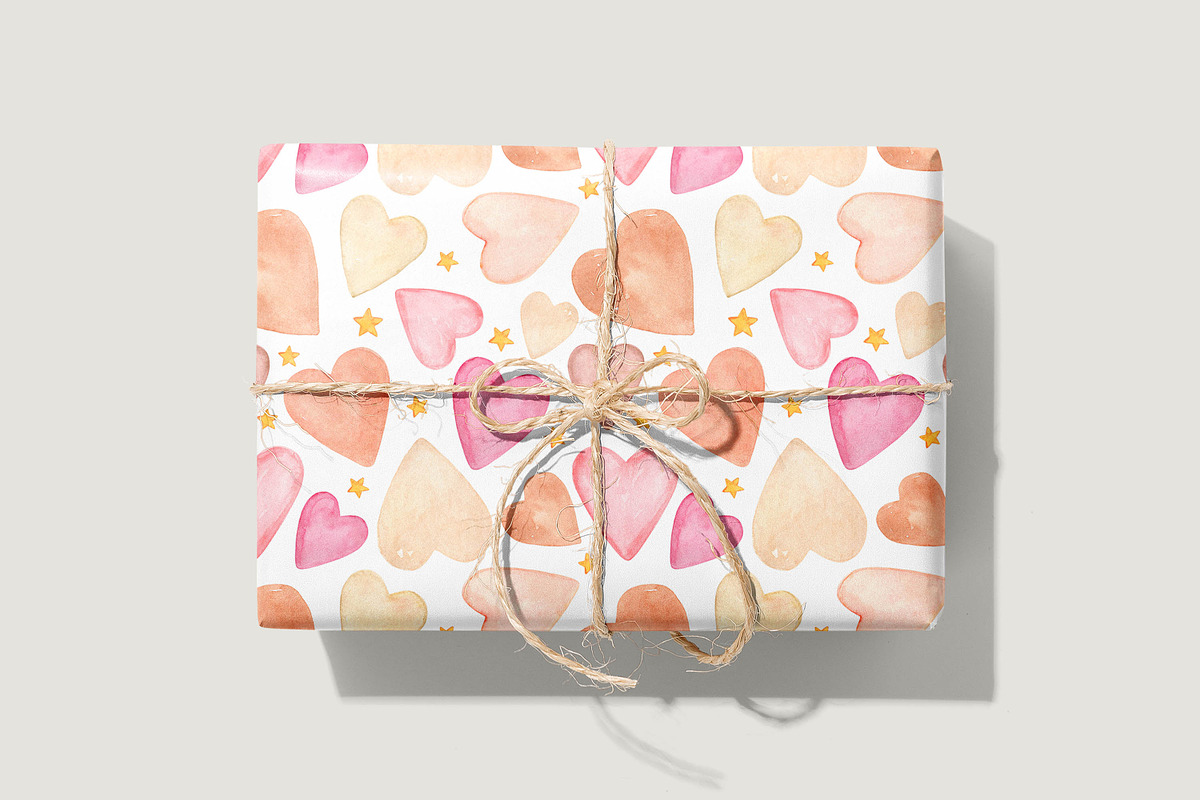 Watercolor heart cliparts & patterns, an Object Graphic by Naty Art (Photo 12 of 24)