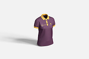 Women Polo Shirt Mockup Set, a Product Mockup by Indah (Thumbnail 6 of 6)