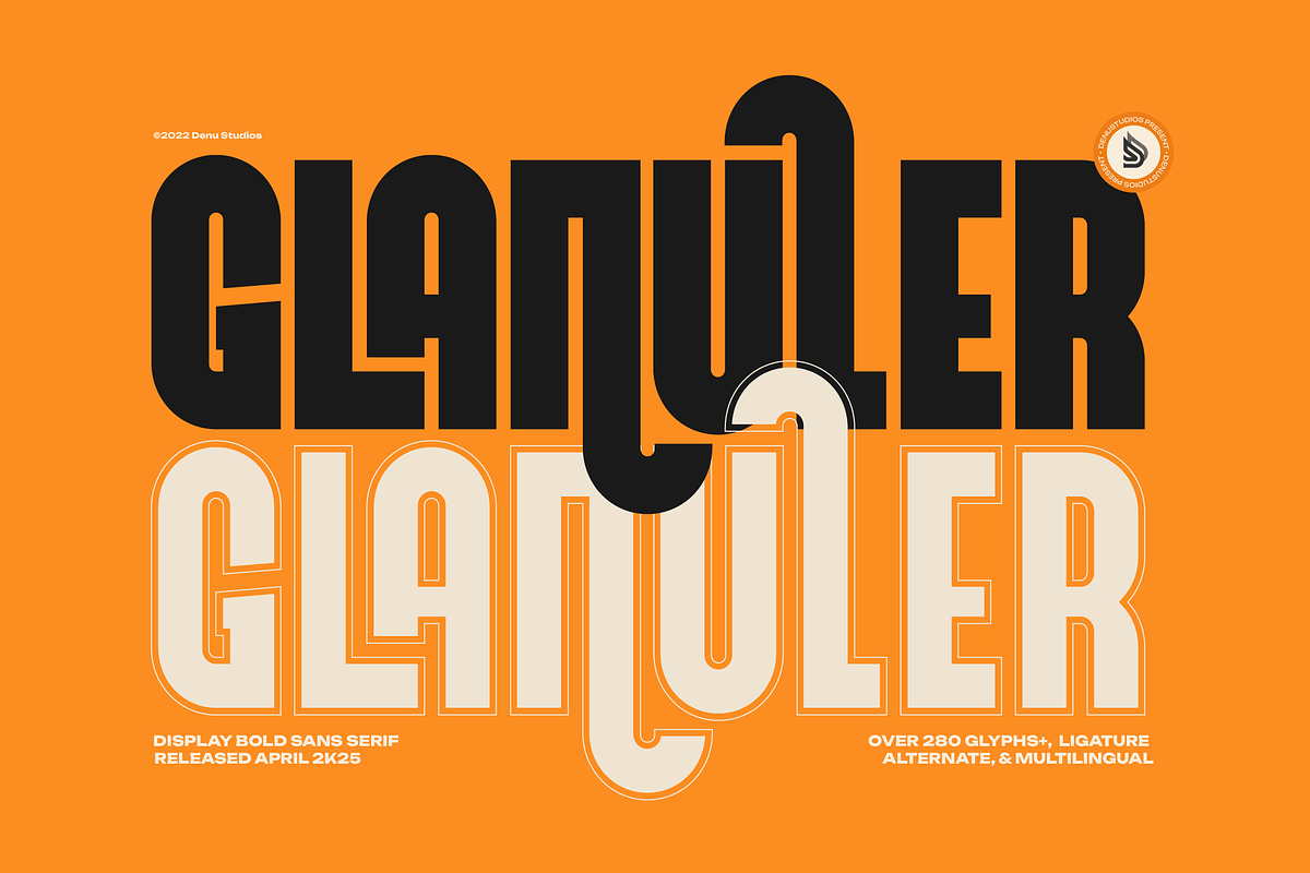 Glanuler | Display Bold Sans Serif, a Sans Serif Font by Denustudios (Photo 1 of 12)
