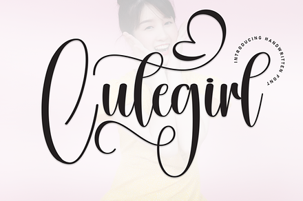 Cutegirl | Script Font, a Handwritten Font by Scratchones
