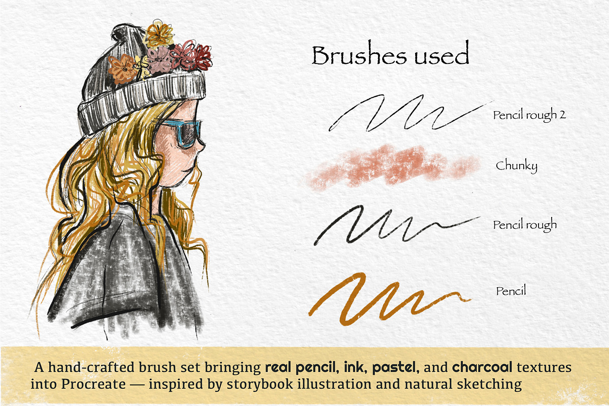 Realistic Dry Media Procreate Brush, a Brush Add-On by HabitusDesigns (Photo 2 of 8)