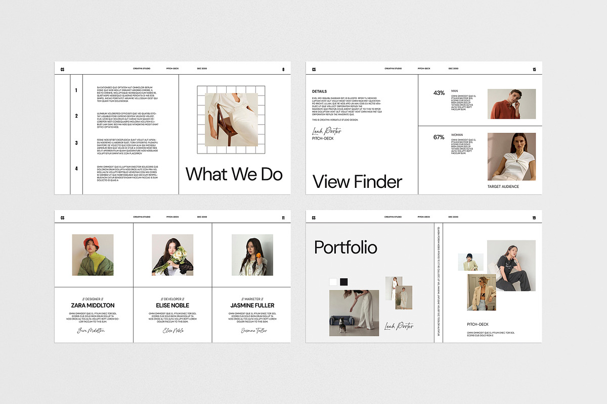 Studio Pitch Deck Presentation, a Presentation Template by Creatiya Type