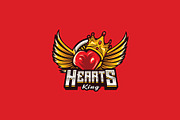 Crown Heart Mascot logo Template, a Branding & Logo Template by HasnainGFX (Thumbnail 2 of 3)