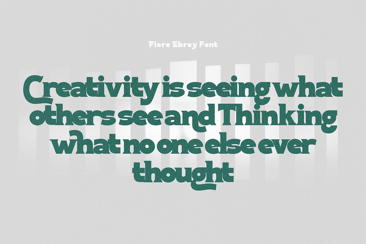 Fiore Ebrey - Display Font, a Serif Font by madeDeduk (Photo 5 of 10)