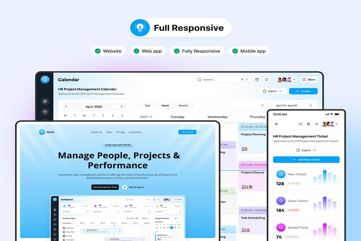 HRProject Management Website Web App, an UI Kit Template by Lumina_ui_ux202 (Photo 7 of 7)