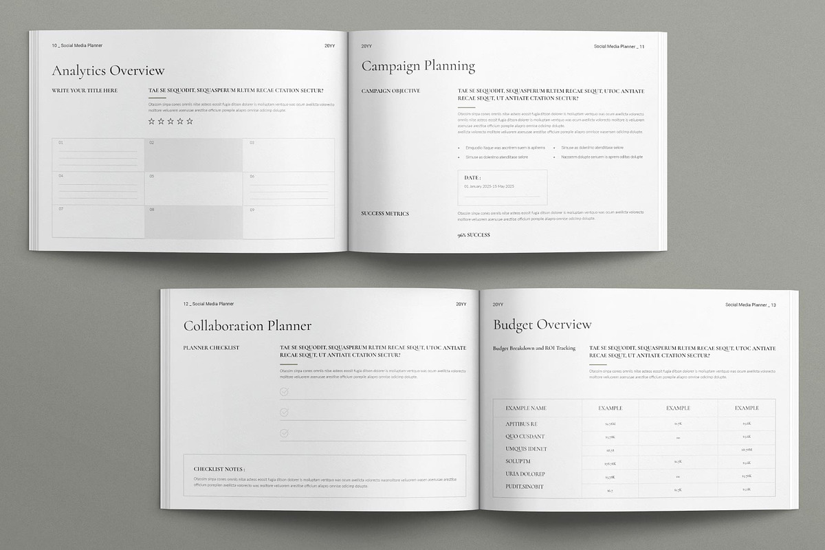 Social Media Planner Landscape, a Magazine Template by E-Type (Photo 4 of 7)