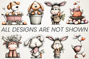Cute Easter Farm Animal Clipart, an Illustration by RobertsArt (Thumbnail 5 of 6)