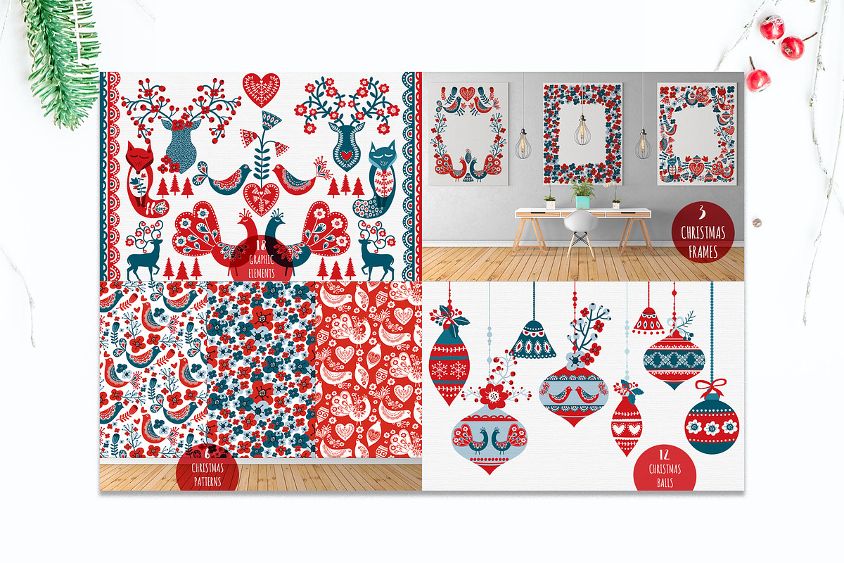 Scandinavian Christmas Bundle, an Animal Illustration by Chus Moreno Studio (Photo 8 of 15)