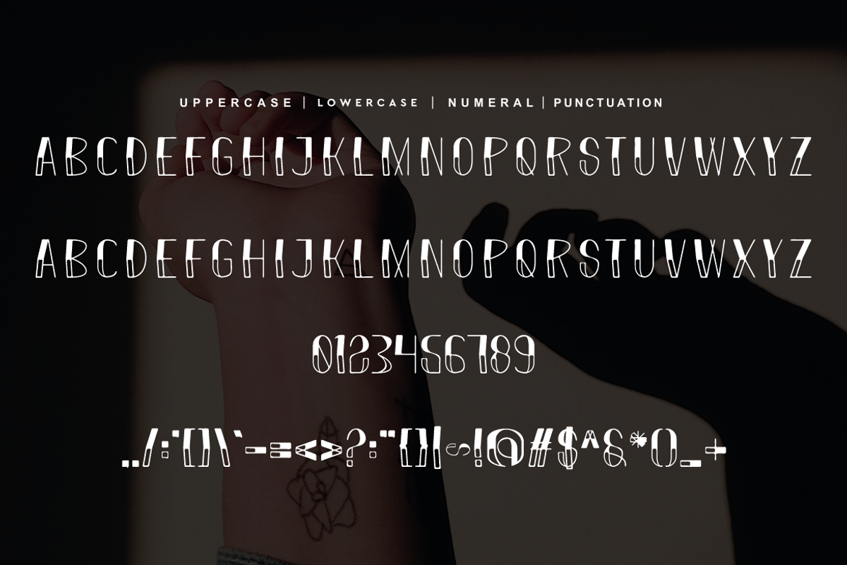 Round Linera - Classic Tattoo Font, a Sans Serif Font by QR Design Studio (Photo 5 of 6)