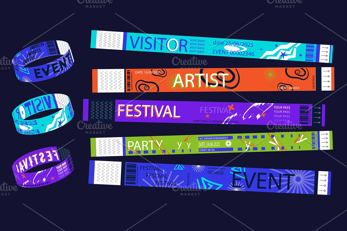 Event Party Bracelets, an Object Illustration by alexdndz (Photo 8 of 11)