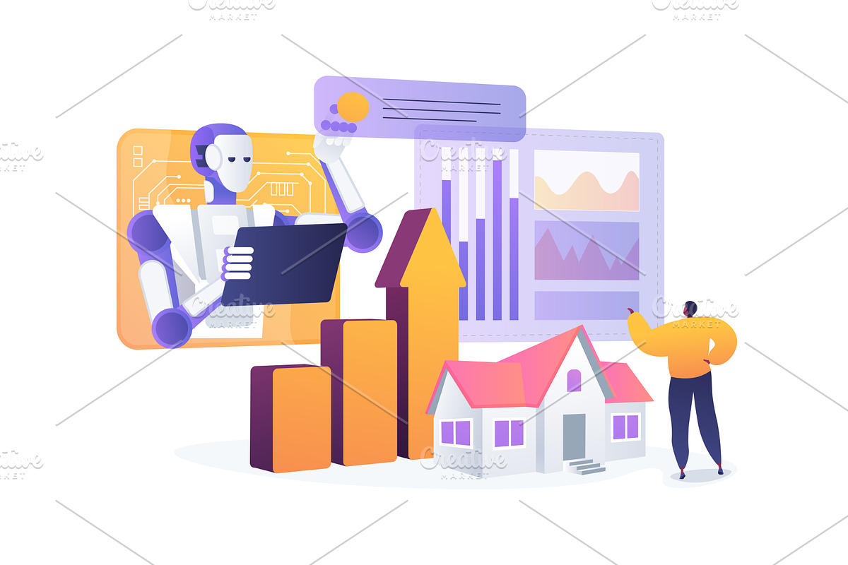 AI Real Estate Price Prediction, an Illustration by Visual Generation