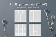 20x20 PSD Collage Board Templates, a Templates & Theme by Paperweight Memories (Thumbnail 1 of 5)
