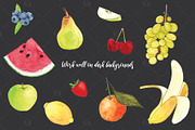 Watercolor Fruit Graphics, an Illustration by Kileen Nicole Art (Thumbnail 4 of 5)