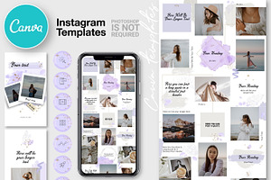 Lilac Puzzle CANVA IG Template N61