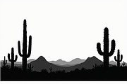 Southwestern Cactus Mountain Vector, an Illustration by hafijul (Thumbnail 10 of 15)