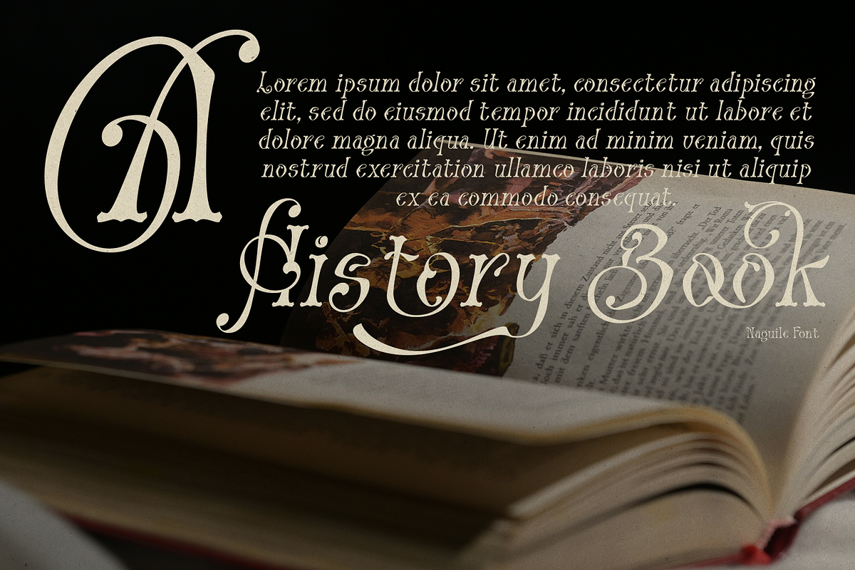 Naguile Display Serif, a Blackletter Font by TypeClassHeroes (Photo 2 of 10)