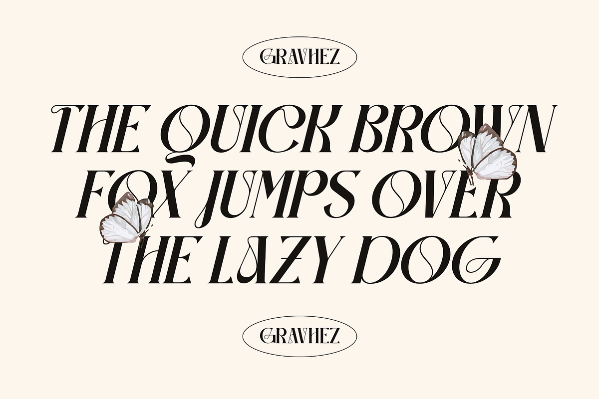 Gravhez Stylish Display Font, a Sans Serif Font by Storytype Studio (Photo 3 of 15)