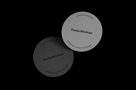Coasters Mockup PMCM22, a Cups & Container Mockup by PinchesMockups©