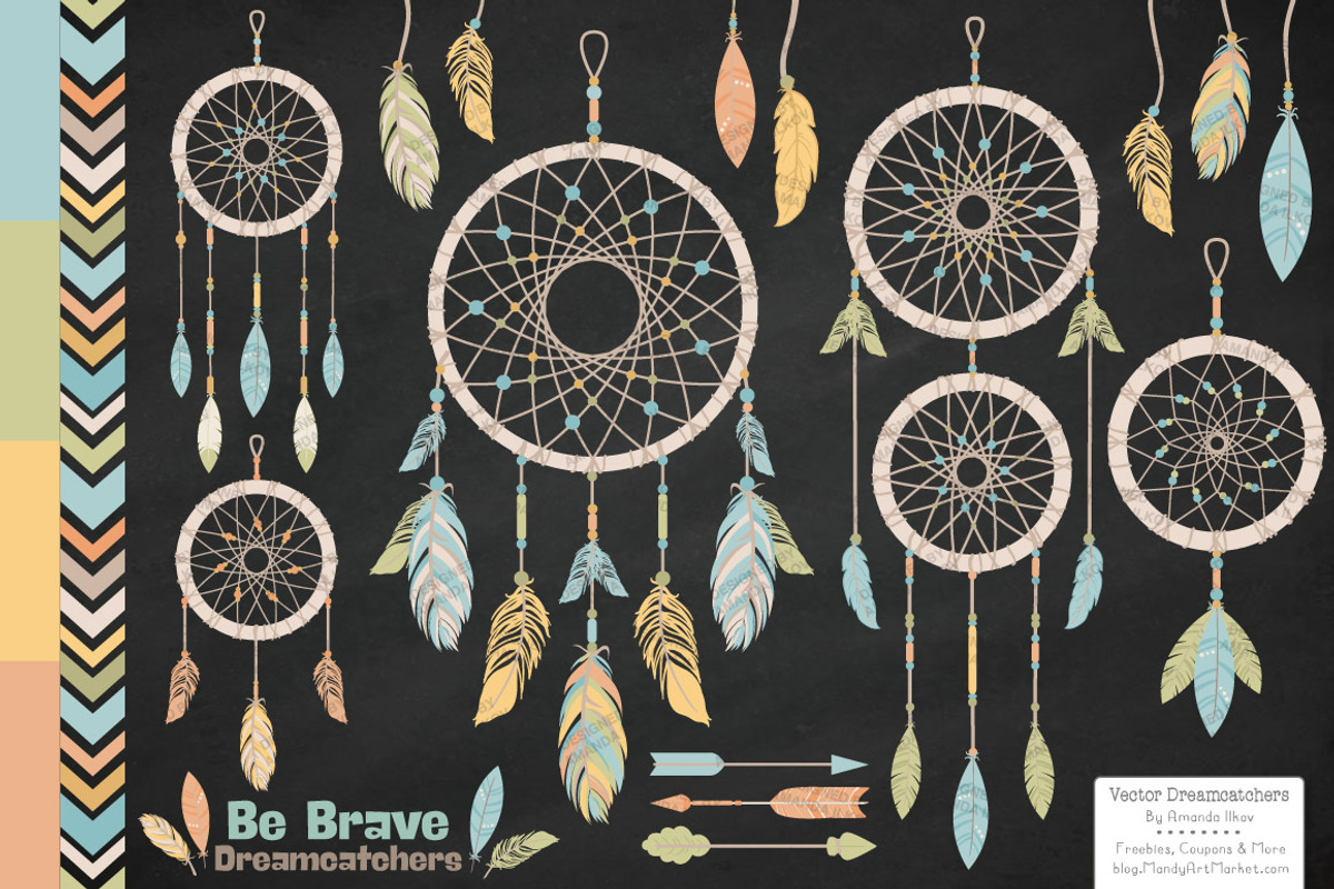 Vintage Dreamcatchers Clipart, an Illustration by Amanda Ilkov (Photo 2 of 4)