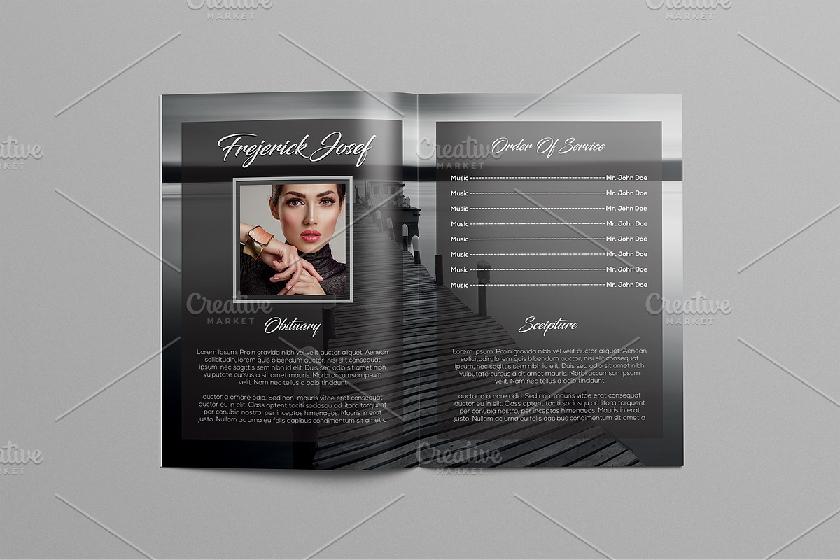 Funeral Program | Ms Word Version, a Brochure Template by GreenPixi (Photo 4 of 4)
