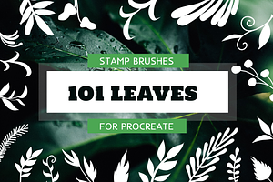 101 Procreate Leaves Stamp Brushes