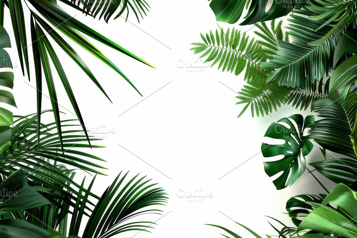 99 Frames of green leaves, a Nature Photo by Handmadefont (Photo 33 of 100)