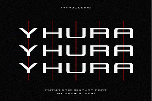 Yhura - Futuristic Display Font