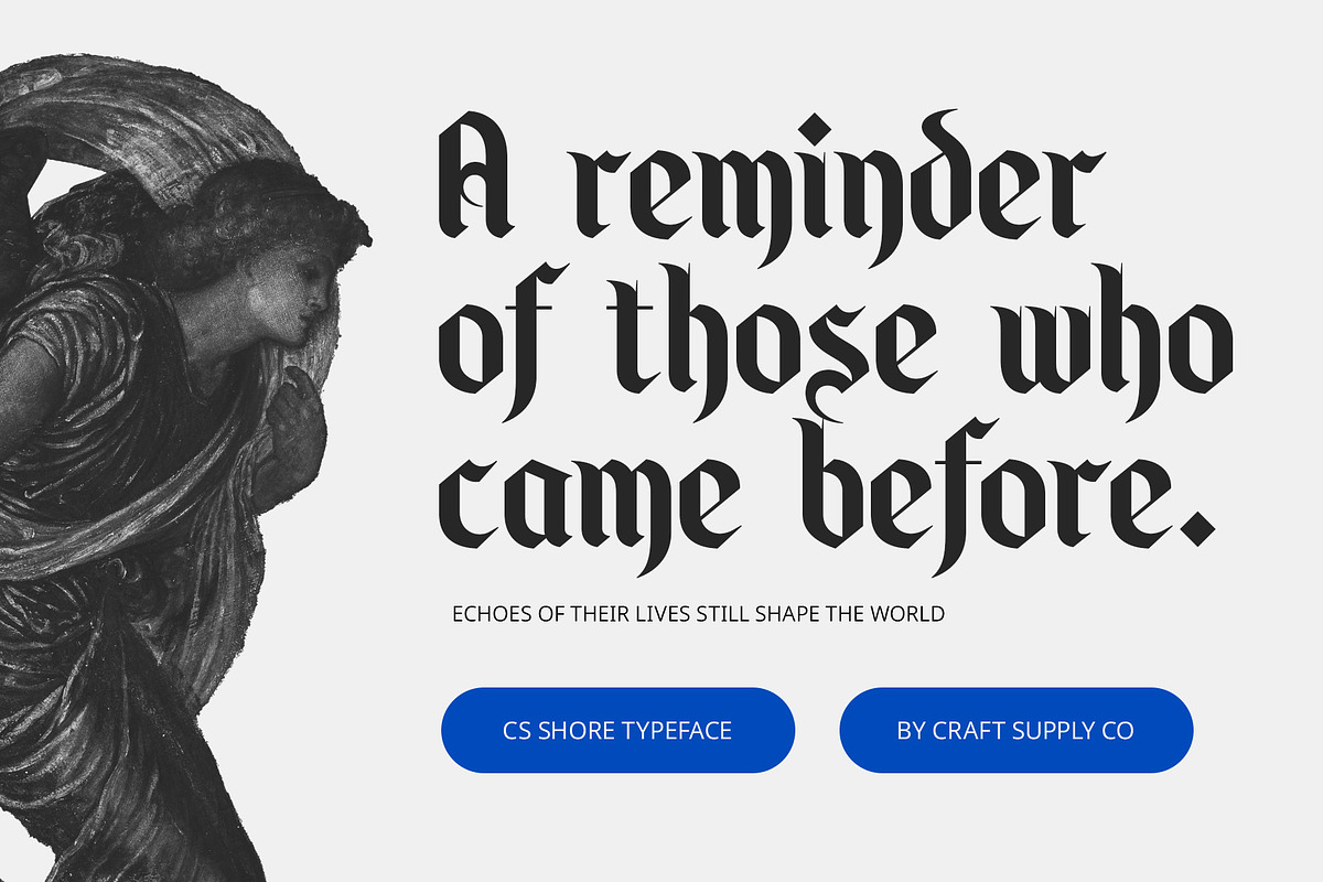 CS Shore – Gothic Font, a Blackletter Font by Craft Supply Co. (Photo 2 of 8)