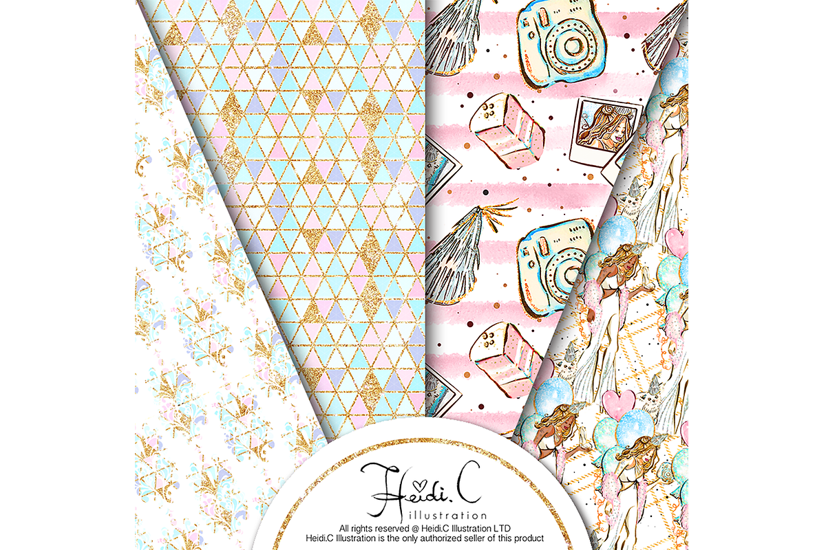 Birthday Paper Pack, a Pattern Graphic by HeidiCIllustration (Photo 5 of 5)