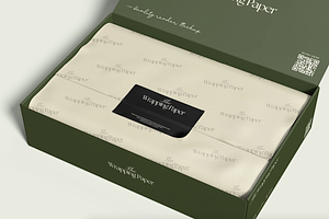 Wrapping Paper and Box Mockup