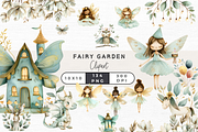 Fairy Garden Clipart, 134 PNG, a Decorative Illustration by EllyandLima (Thumbnail 1 of 10)