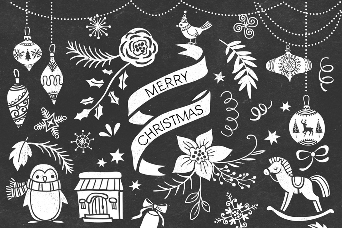 Christmas hand drawn pack, an Illustration by kite-kit (Photo 3 of 5)