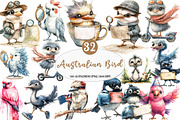 Funny Australian Bird Clipart, an Illustration by Watercolor design (Thumbnail 1 of 5)