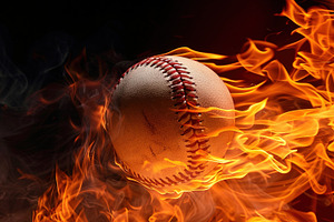 Baseball on Fire, a Sports & Recreation Photo by Ales Munt