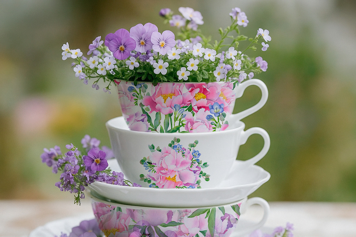 Watercolor Flower Garden Collection, an Illustration by SunnJaneArt (Photo 4 of 14)