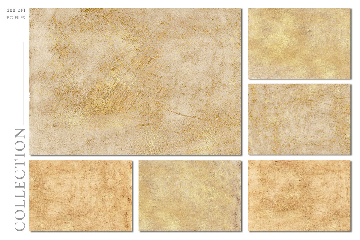 Gold Textured Wall Background, a Texture Graphic by Suna Kosem (Photo 5 of 7)
