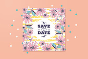 Flowers & stripes - Cards & Patterns, a Decorative Illustration by ClipartMuchLove (Thumbnail 4 of 13)