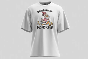 Overstimulated Moms Club Funny Duck