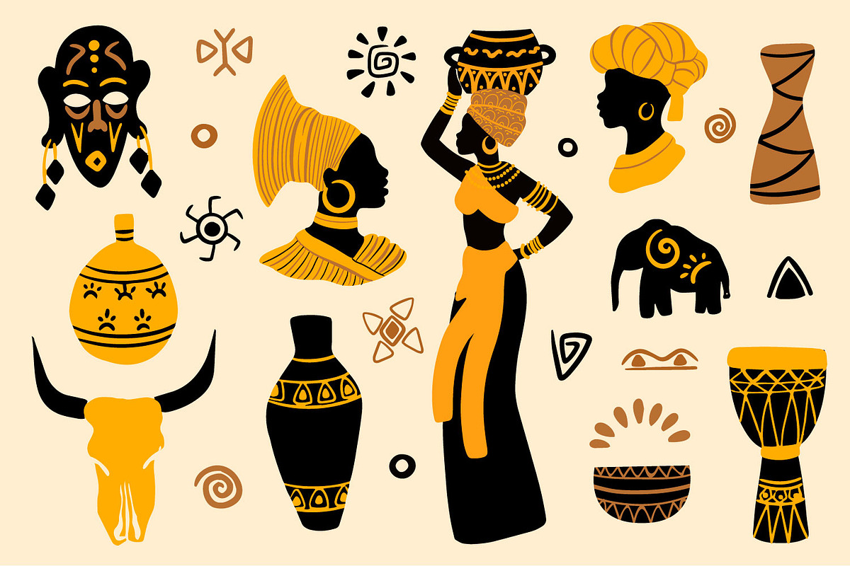 African woman and traditional ethnic, an Object Graphic by PatapovaVika (Photo 5 of 7)