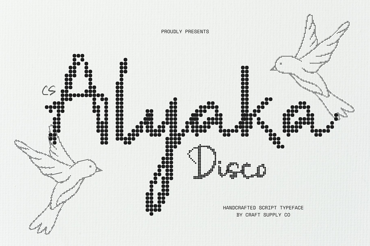 CS Alyaka Disco, a Script Font by Craft Supply Co. (Photo 1 of 8)