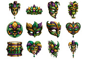 Mardi Gras Sublimation Clipart, a Graphic by CitraGraphics (Thumbnail 2 of 5)