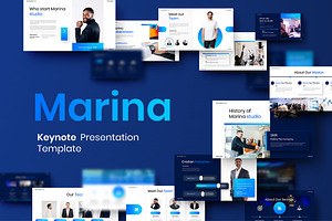 Marina – Business Keynote Template, a Presentation Template by Dens Creative Studio