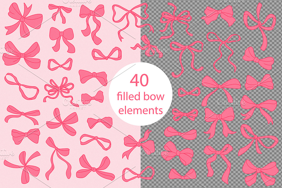 Bows & Frames Hand Drawn Collection, an Object Graphic by Kokoshka (Photo 3 of 13)