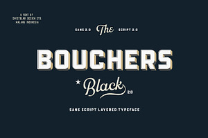 Bouchers Layered Font Bundle