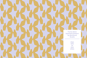 Funny Stars Seamless Pattern