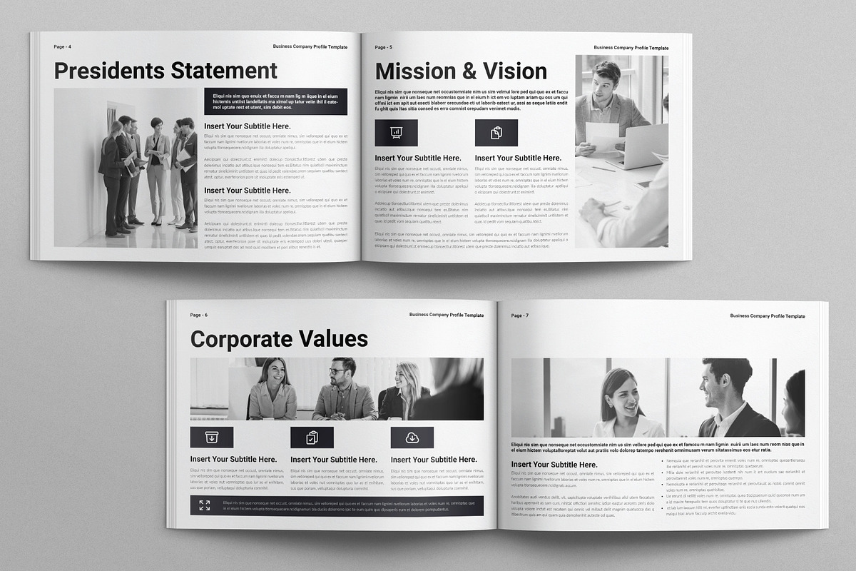 Business Company Profile Landscape, a Brochure Template by E-Type (Photo 3 of 8)
