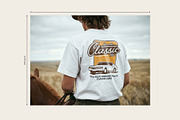 White T-shirt mockup western style, a Shirt Mockup by The Blue Bird (Thumbnail 7 of 8)